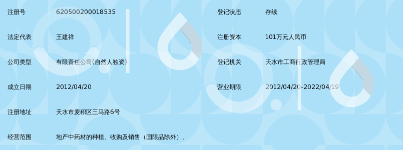 天水新华元中药材